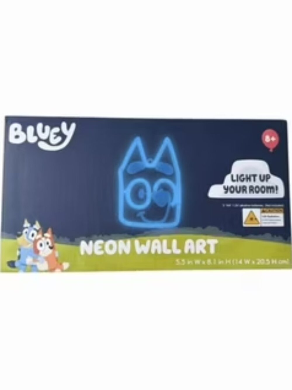 NIB Bluey Neon Wall Art 8.1" Battery Powered LED Light Up Room Decor